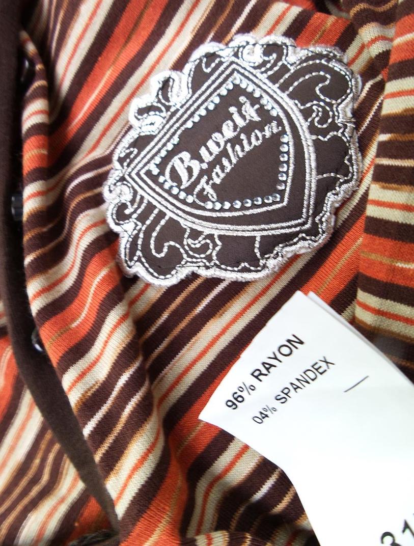 20170905_141215.jpg B.WEIJ Rozmiar M Kolor Brązowy Kołnierz Koszulka Polo Długi rękaw Materiał Rayon
