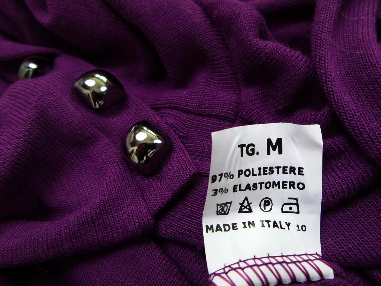 Extasy Italy Rozmiar M Kolor Fioletowy Golf Sweter Długi rękaw