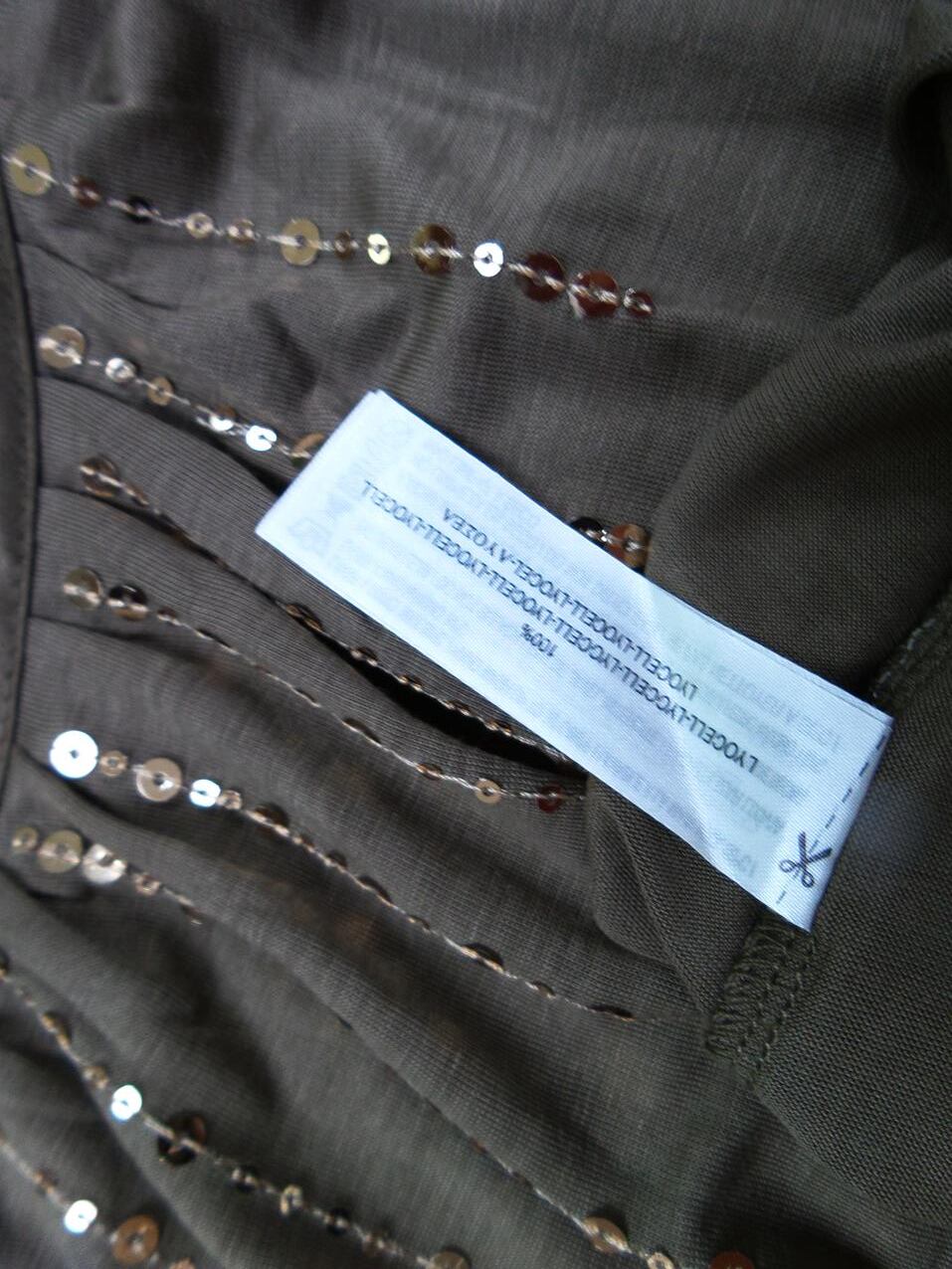 Massimo dutti Rozmiar S Kolor Zielony Okrągły dekolt Bluzka Krótki rękaw Materiał Lyocell Massimo dutti Rozmiar S Kolor Zielony Okrągły dekolt Bluzka Krótki rękaw Materiał Lyocell