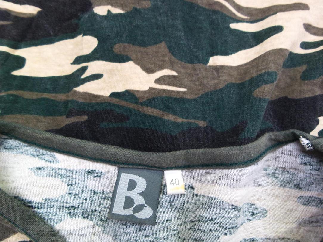 B Vintage Rozmiar 40 Kolor Zielony W serek T-Shirt Krótki rękaw Materiał Bawełna