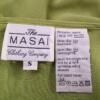 The Masai Rozmiar S Kolor Zielony W serek Sukienka Sheath Rękaw 3/4 Do Kolan Materiał Wiskoza