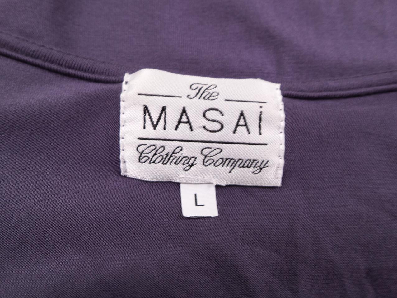 The Masai Rozmiar L Kolor Fioletowy Okrągły dekolt Sukienka Mini Krótki rękaw Krótka Materiał Wiskoza The Masai Rozmiar L Kolor Fioletowy Okrągły dekolt Sukienka Mini Krótki rękaw Krótka Materiał Wiskoza