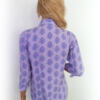J.Jill Rozmiar XS Kolor Lawendowy Damask Paisley Kołnierz Koszula Zapinana Bluzka Rękaw 3/4 Materiał Len