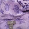 J.Jill Rozmiar XS Kolor Lawendowy Damask Paisley Kołnierz Koszula Zapinana Bluzka Rękaw 3/4 Materiał Len