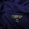 Topshop Rozmiar 36 Kolor Granatowy Kołnierz Sukienka Mini Długi rękaw Krótka Materiał Wiskoza