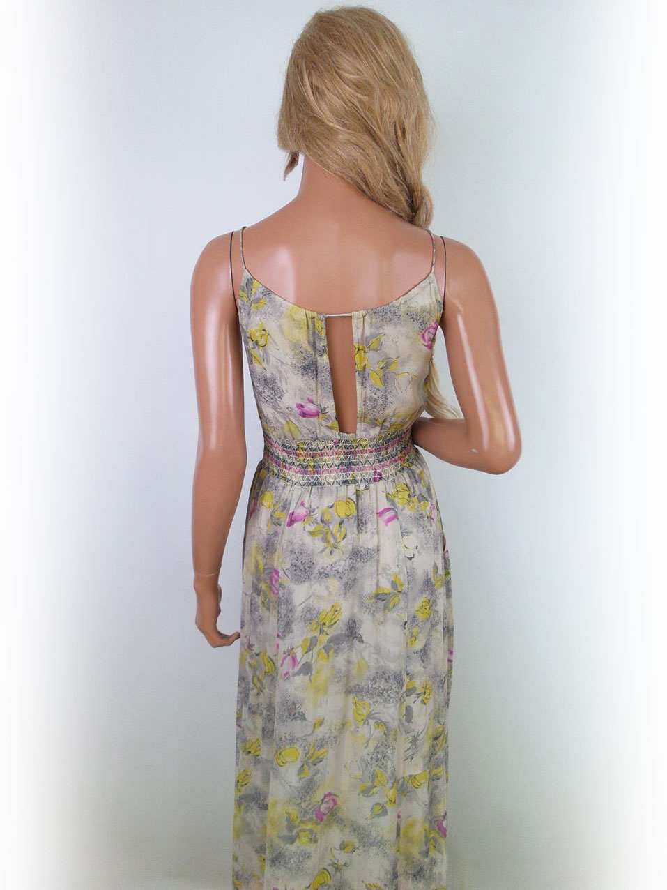 River island Rozmiar 8/34 Kolor Żółty W serek Sukienka Maxi Bezrękawnik Długa Materiał Wiskoza River island Rozmiar 8/34 Kolor Żółty W serek Sukienka Maxi Bezrękawnik Długa Materiał Wiskoza