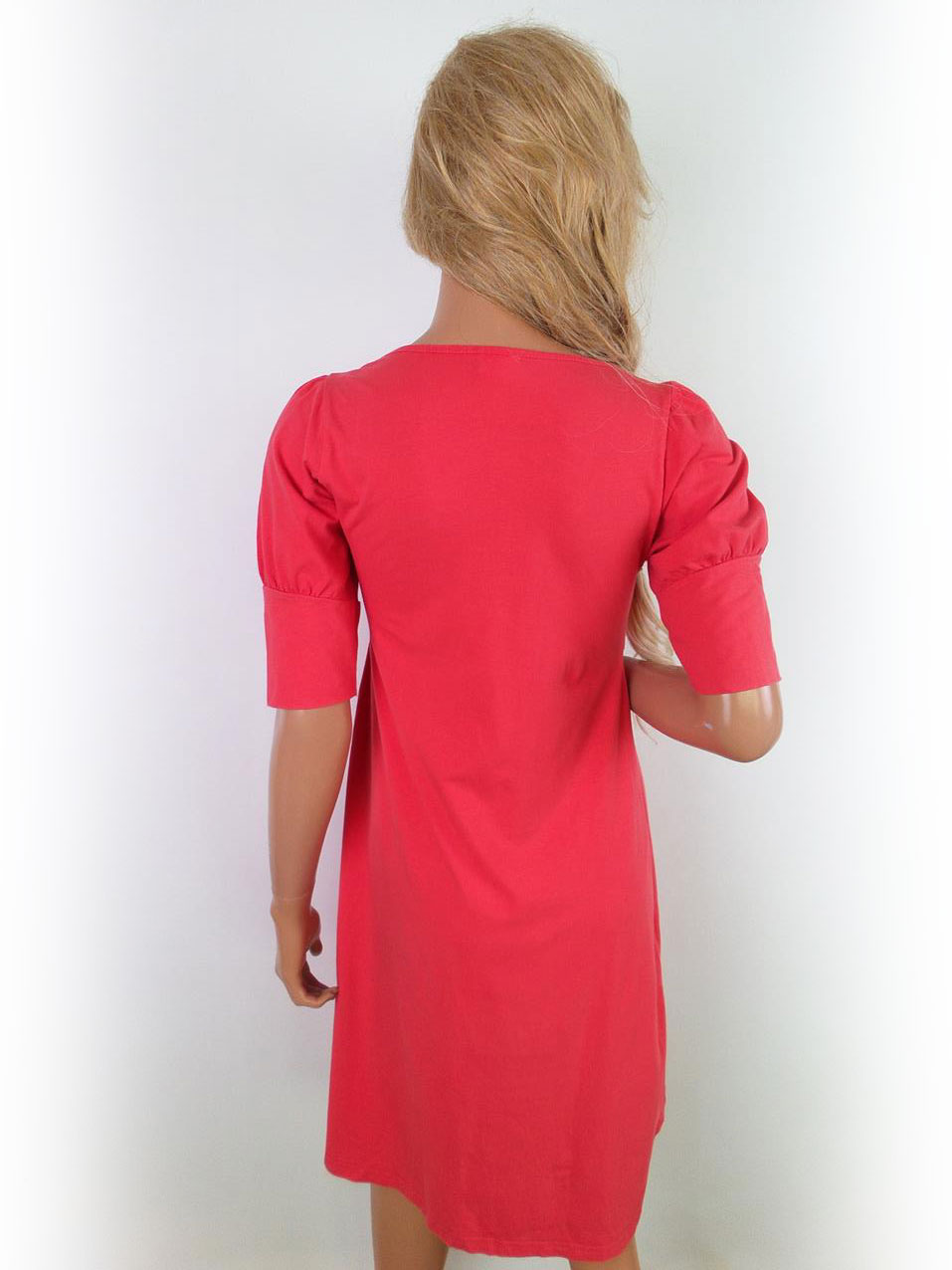 Gina Tricot Rozmiar S Kolor Różowy Kwadratowy dekolt Sukienka A-Line Krótki rękaw Do Kolan Gina Tricot Rozmiar S Kolor Różowy Kwadratowy dekolt Sukienka A-Line Krótki rękaw Do Kolan