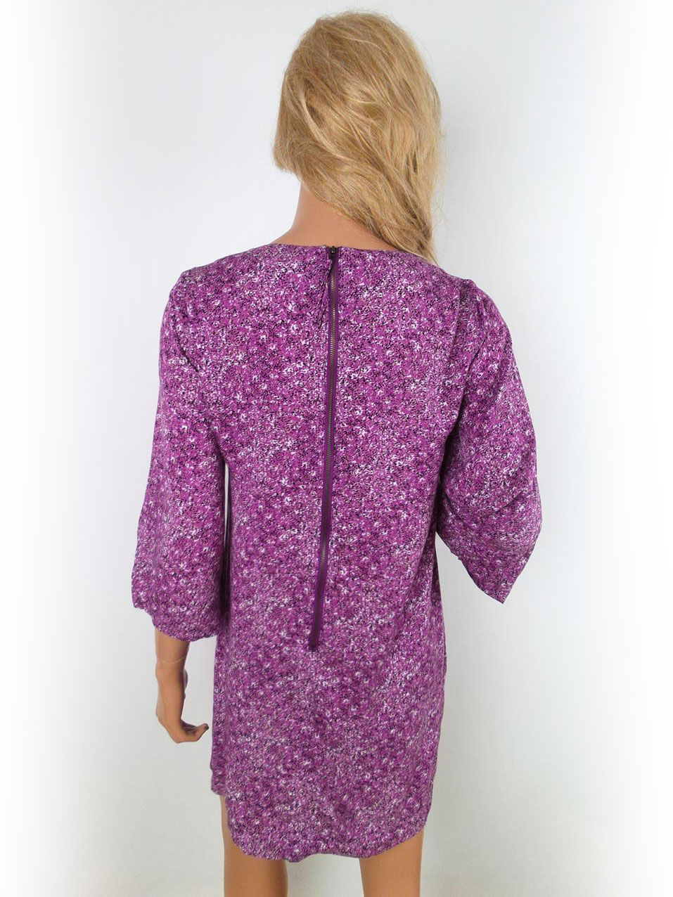 Margit brandt Rozmiar 36 Kolor Różowy Okrągły dekolt Sukienka Mini Rękaw 3/4 Krótka Materiał Rayon Margit brandt Rozmiar 36 Kolor Różowy Okrągły dekolt Sukienka Mini Rękaw 3/4 Krótka Materiał Rayon