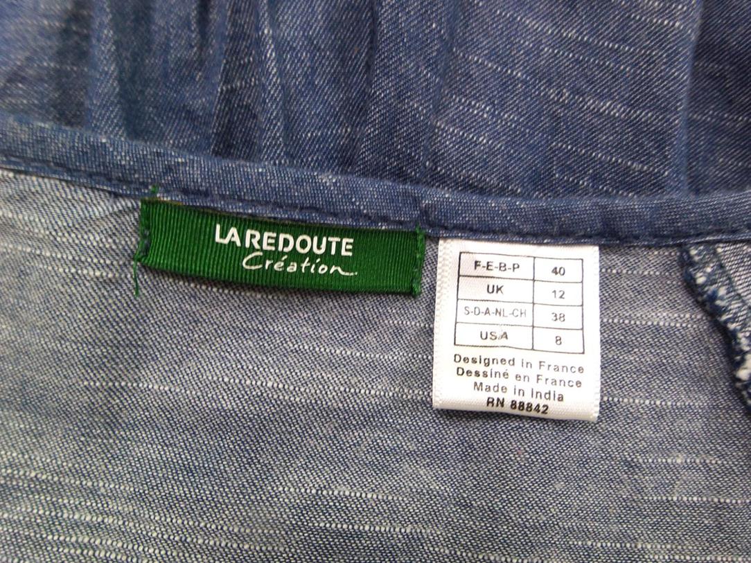 La Redoute Rozmiar 38 Kolor Niebieski Głęboki Serek Sukienka Mini Krótki rękaw Krótka Materiał Bawełna La Redoute Rozmiar 38 Kolor Niebieski Głęboki Serek Sukienka Mini Krótki rękaw Krótka Materiał Bawełna
