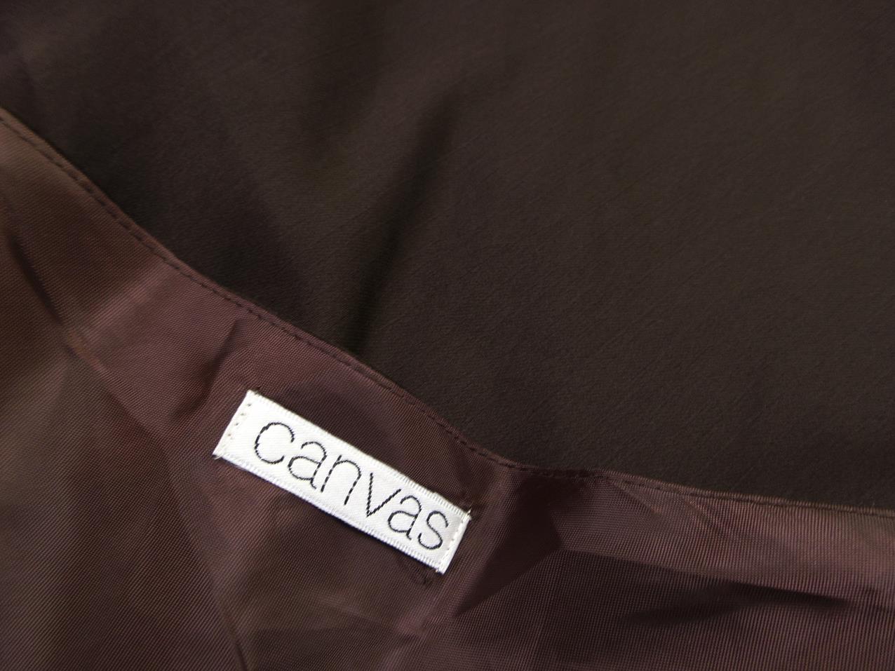 Canvas Rozmiar 14 (42) Kolor Brązowy Dekolt U Sukienka Maxi Bezrękawnik Długa