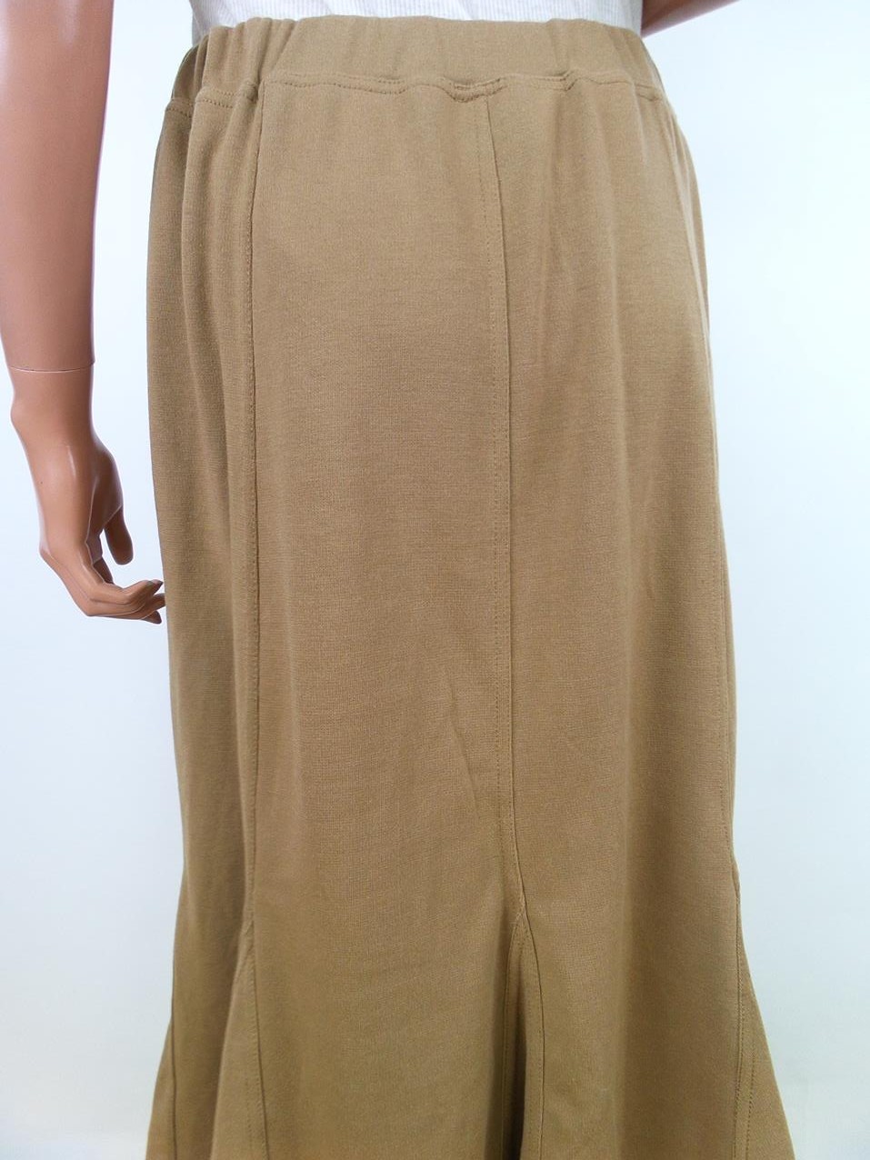 20170919_133645.jpg Casual Comfort Rozmiar 16 (44) Kolor Beżowy Spódnica Maxi Długa