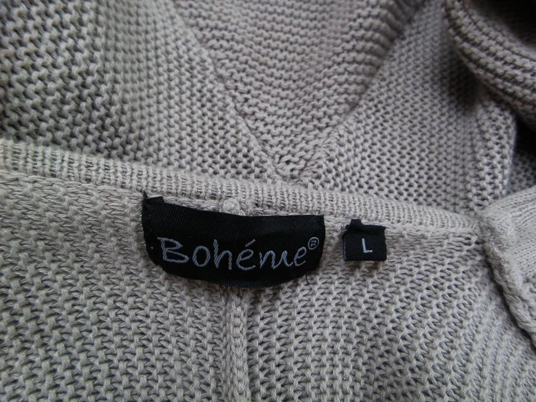 20170920_150133.jpg BOHEME Rozmiar L Kolor Beżowy W serek Kardigan Zapinany Długi rękaw Materiał Bawełna Dzianina waflowa