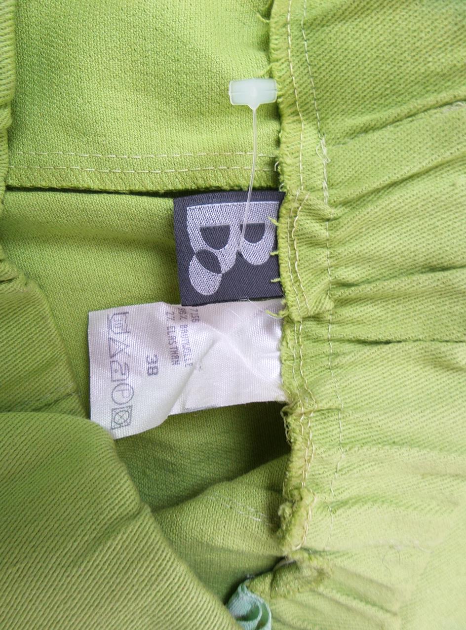 20170925_111813.jpg B Vintage Rozmiar 38 Kolor Limonkowa Zieleń Spodnie Casual Materiał Bawełna