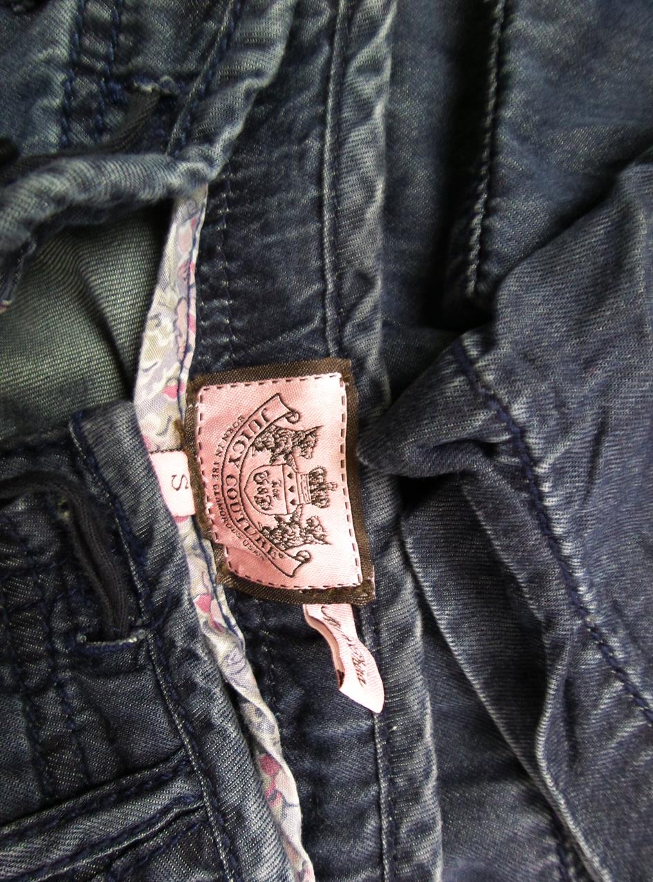 20170925_164425.jpg Juicy couture Rozmiar S Kolor Granatowy Spodnie Casual Materiał Bawełna