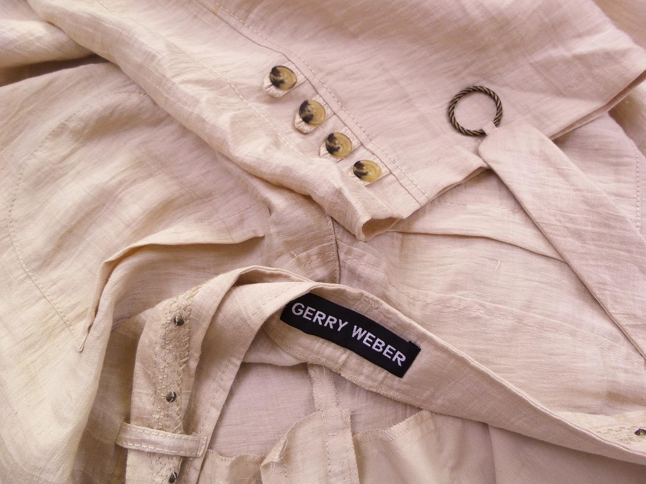 20170926_142655.jpg Gerry weber Rozmiar 38 Kolor Kremowy Spodnie Casual Materiał Len