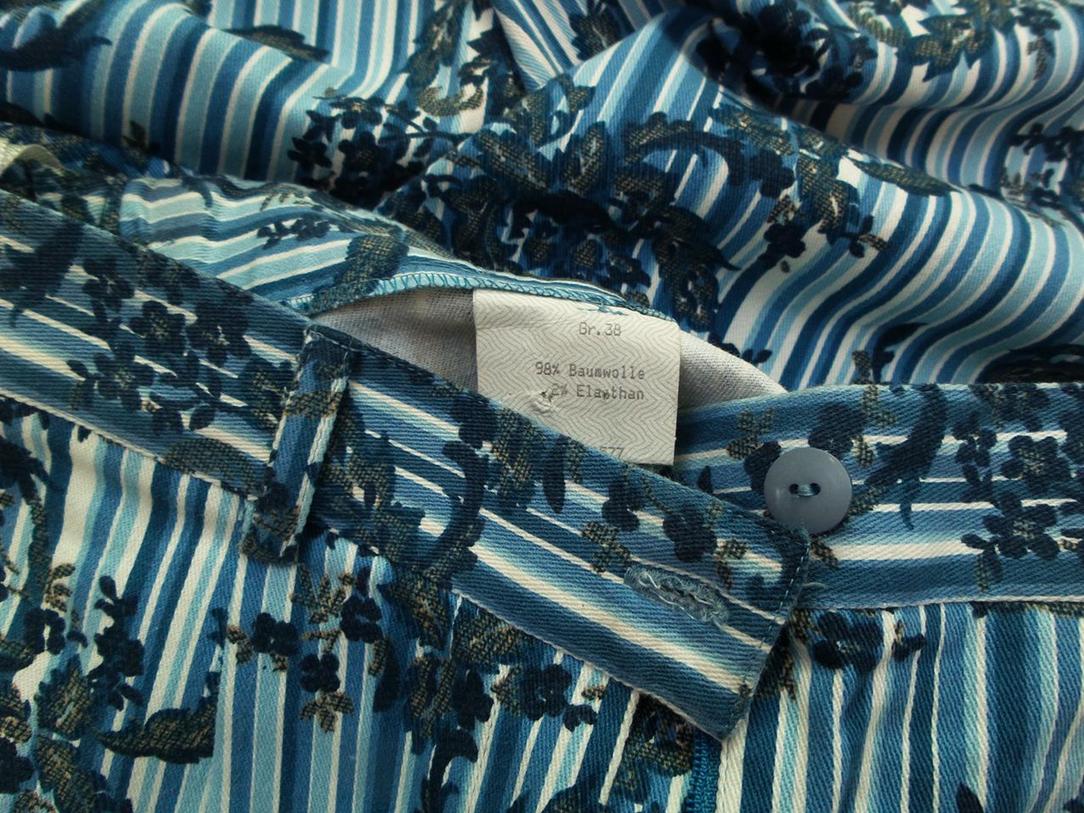 20170927_103820.jpg B Vintage Rozmiar 38 Kolor Niebieski Spodnie Casual Materiał Bawełna