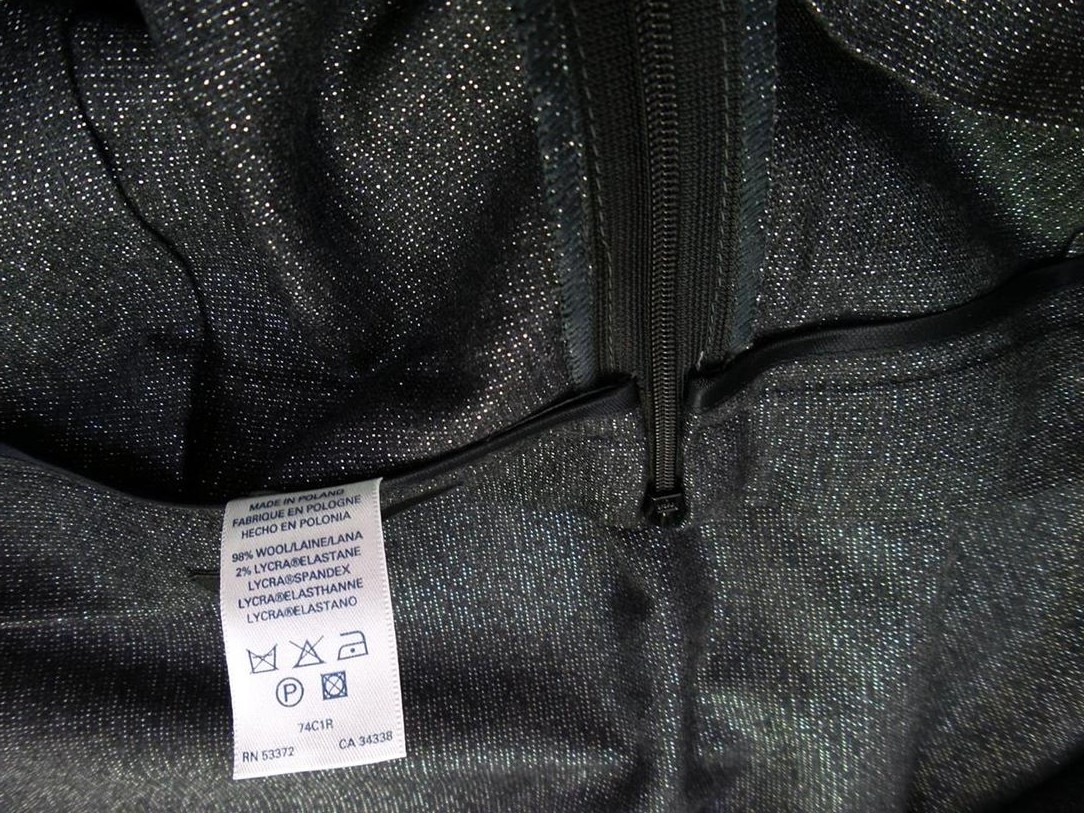 Rozmiar 42 Kolor Czarny Spodnie Eleganckie Materiał Wełna