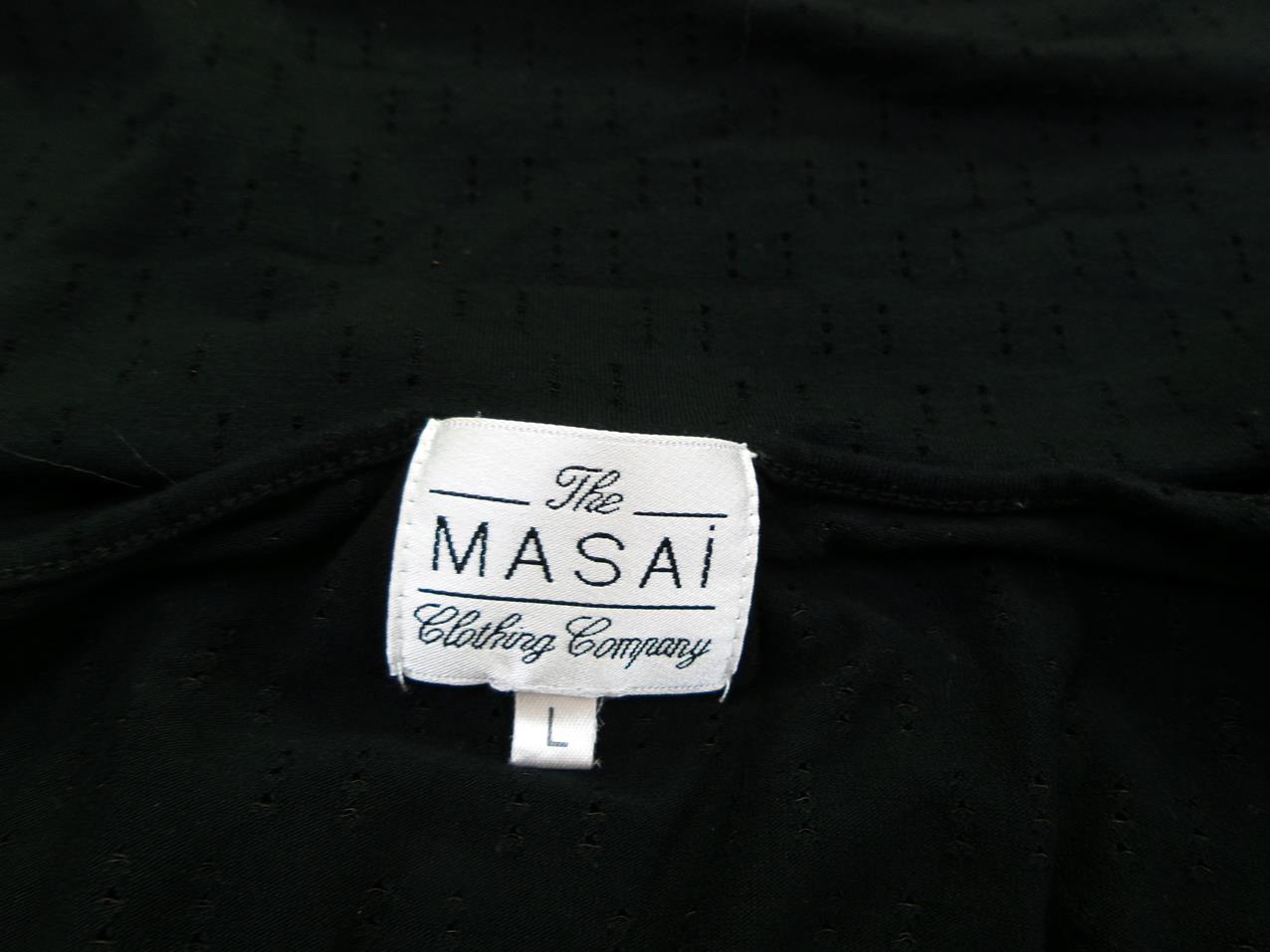 The Masai Rozmiar L Kolor Czarny Kwadratowy dekolt Tunika Bluzka Krótki rękaw Materiał Wiskoza The Masai Rozmiar L Kolor Czarny Kwadratowy dekolt Tunika Bluzka Krótki rękaw Materiał Wiskoza