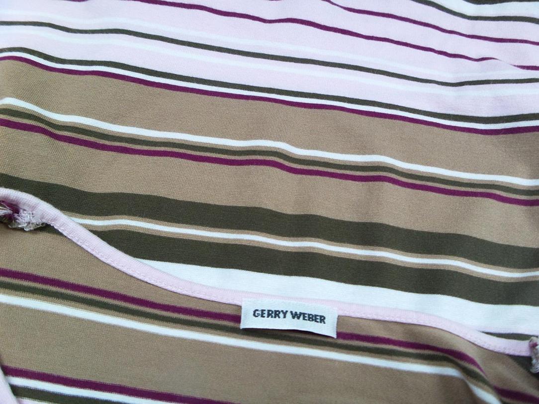 Gerry weber Rozmiar 38 Kolor Pudrowy Róż Okrągły dekolt T-Shirt Krótki rękaw Materiał Wiskoza