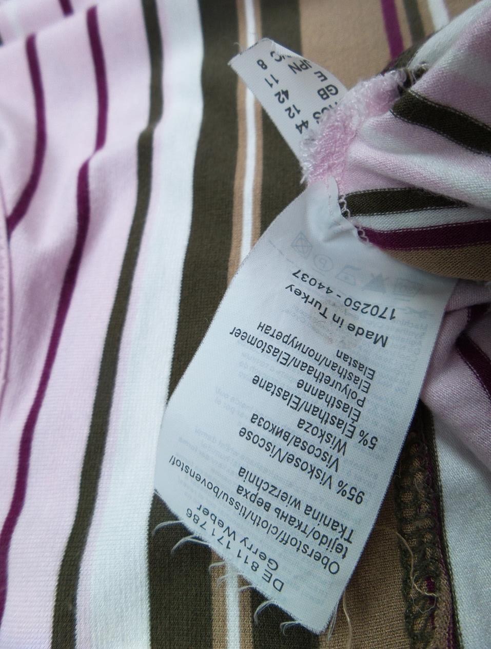 Gerry weber Rozmiar 38 Kolor Pudrowy Róż Okrągły dekolt T-Shirt Krótki rękaw Materiał Wiskoza