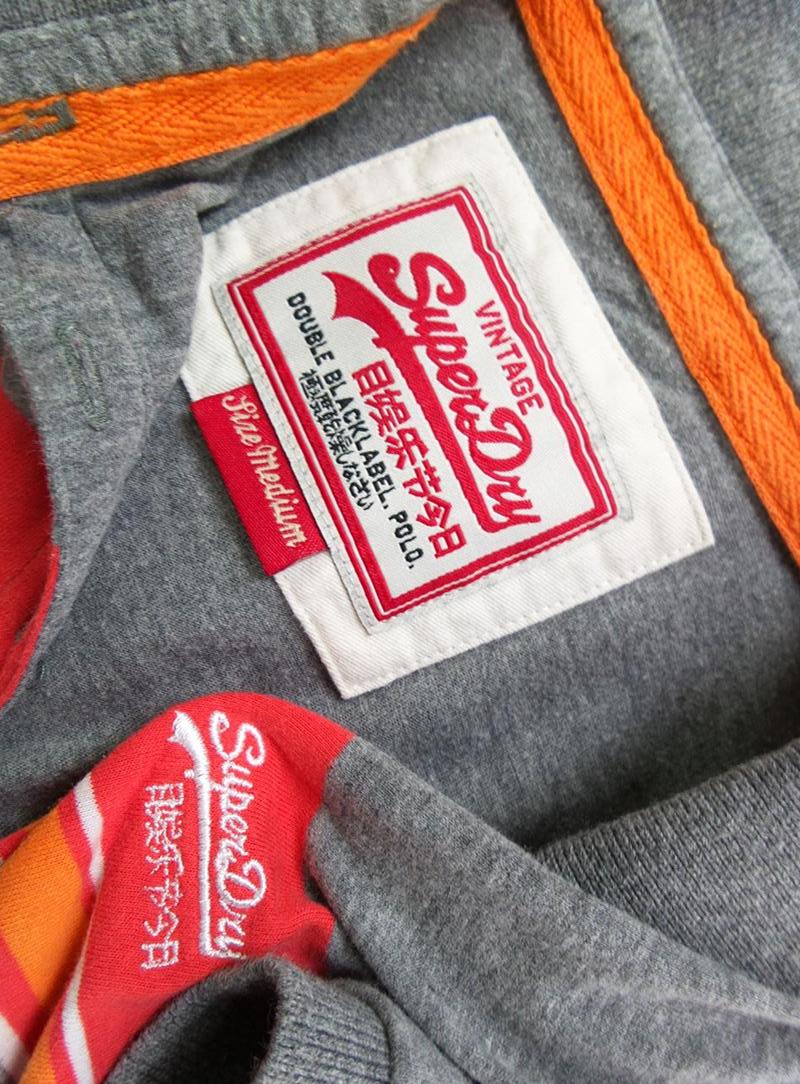 Superdry Rozmiar M Kolor Szary Kołnierz Koszulka Polo Krótki rękaw Materiał Bawełna