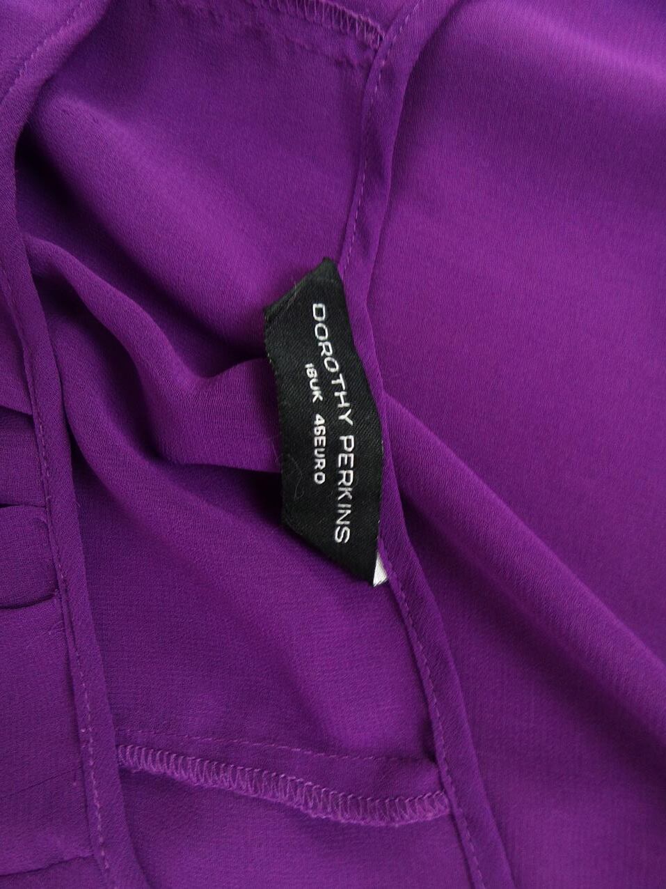 Dorothy perkins Rozmiar 46 Kolor Fioletowy Kwadratowy dekolt Tunika Bluzka Krótki rękaw Dorothy perkins Rozmiar 46 Kolor Fioletowy Kwadratowy dekolt Tunika Bluzka Krótki rękaw