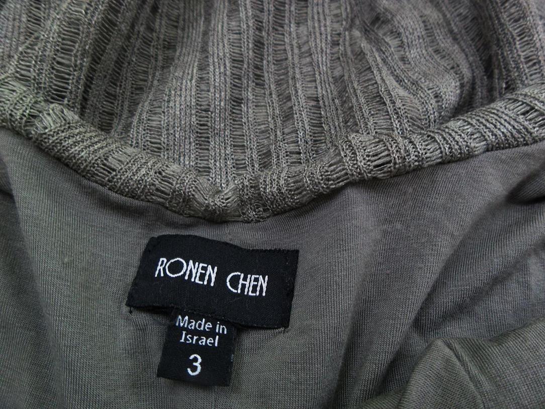 Ronen Chen Rozmiar 3 Dekolt U Sukienka Sweterkowa Bezrękawnik Długa Materiał Wiskoza