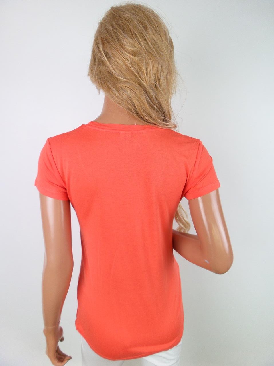 Other stories Rozmiar 36 Kolor Pomarańczowy Dekolt U T-Shirt Krótki rękaw Materiał Wiskoza 100% Other stories Rozmiar 36 Kolor Pomarańczowy Dekolt U T-Shirt Krótki rękaw Materiał Wiskoza 100%