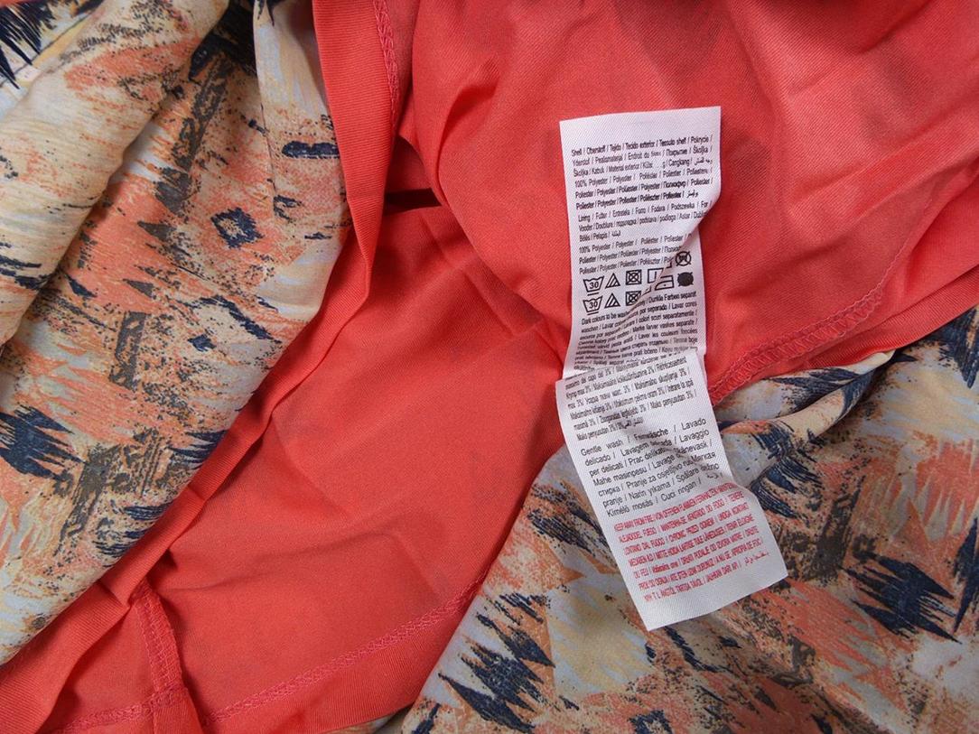 Vero moda Rozmiar M Kolor Pomarańczowy W serek Sukienka Maxi Bezrękawnik Długa