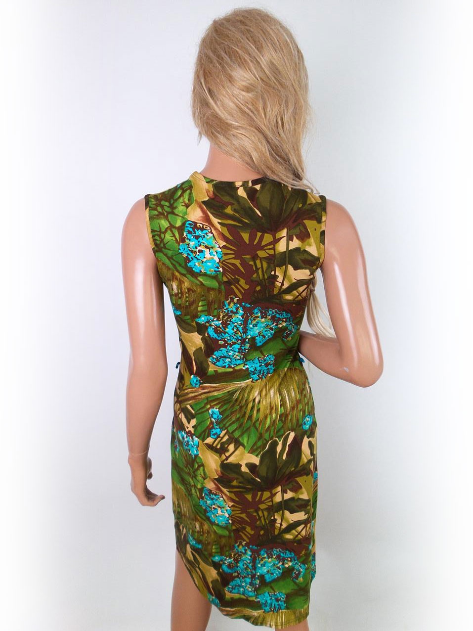 ZOUL Rozmiar S Kolor Zielony W serek Sukienka Bodycon Bezrękawnik Do Kolan Materiał Wiskoza ZOUL Rozmiar S Kolor Zielony W serek Sukienka Bodycon Bezrękawnik Do Kolan Materiał Wiskoza
