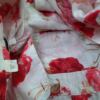 Seiden Sticker Rozmiar 40 Kolor Czerwony Kołnierz Koszula Zapinana Bluzka Bezrękawnik Materiał Ramie