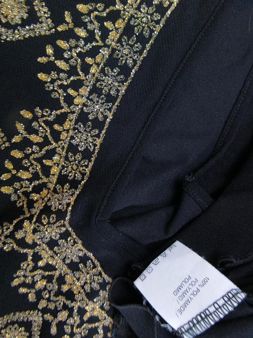 Ofelia Rozmiar M Kolor Czarny Paisley W serek Tunika Bluzka Długi rękaw Ofelia Rozmiar M Kolor Czarny Paisley W serek Tunika Bluzka Długi rękaw
