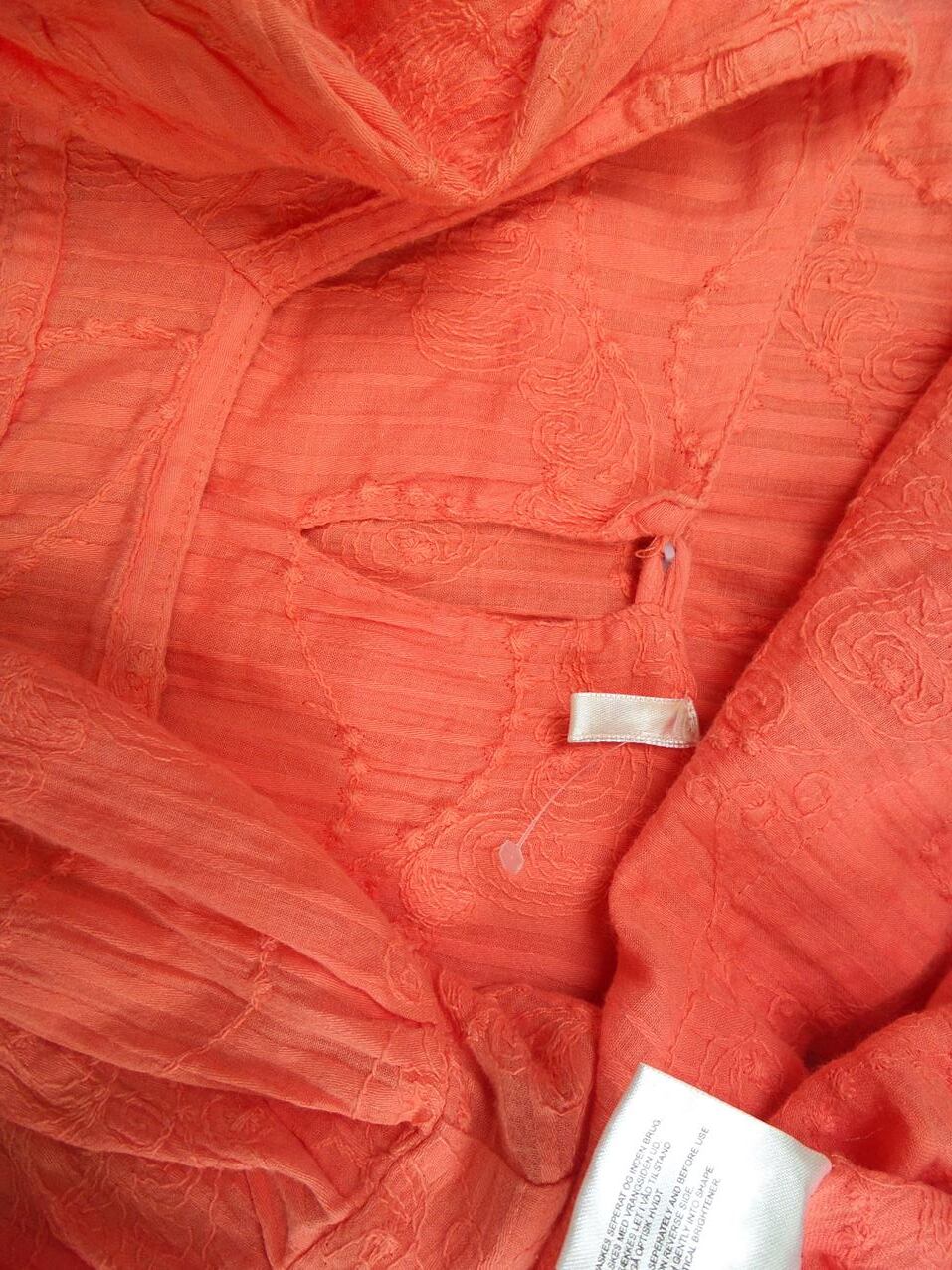 Ze - ze Rozmiar XL Kolor Pomarańczowy Kwadratowy dekolt Sukienka Mini Krótki rękaw Krótka Materiał Bawełna 100% Ze - ze Rozmiar XL Kolor Pomarańczowy Kwadratowy dekolt Sukienka Mini Krótki rękaw Krótka Materiał Bawełna 100%