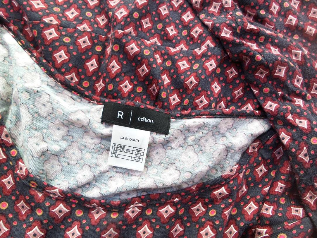 La Redoute Rozmiar 46/48 Okrągły dekolt Sukienka Prostokątna Długi rękaw Do Kolan Materiał Bawełna La Redoute Rozmiar 46/48 Okrągły dekolt Sukienka Prostokątna Długi rękaw Do Kolan Materiał Bawełna
