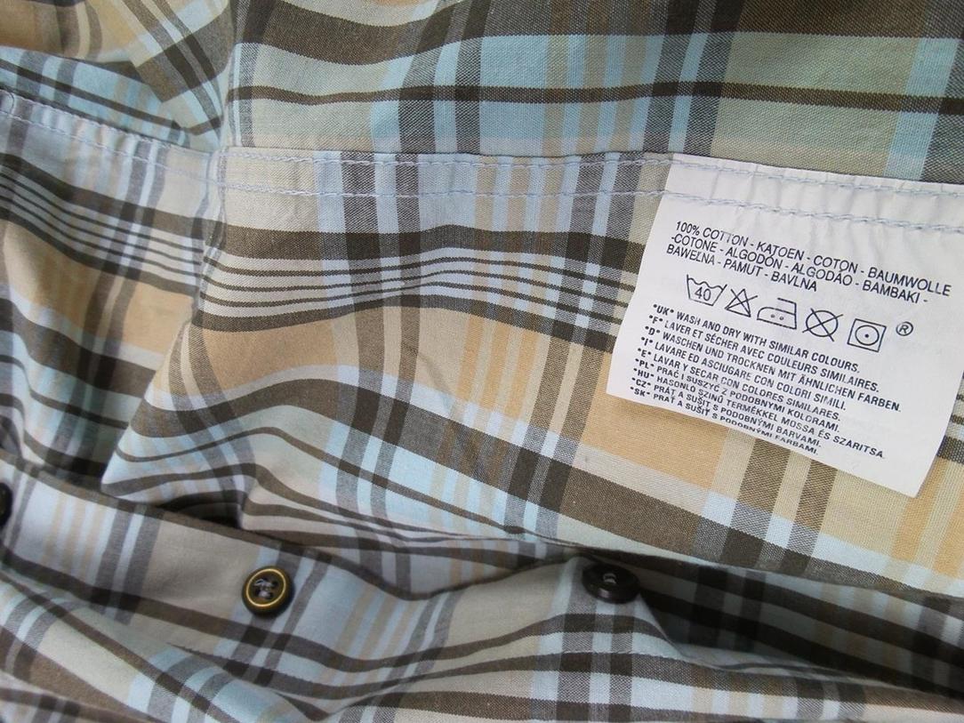 20171018_154228.jpg Levis Rozmiar M Kolor Beżowy Kołnierz Męska Koszula Casual Długi rękaw Materiał Bawełna 100%