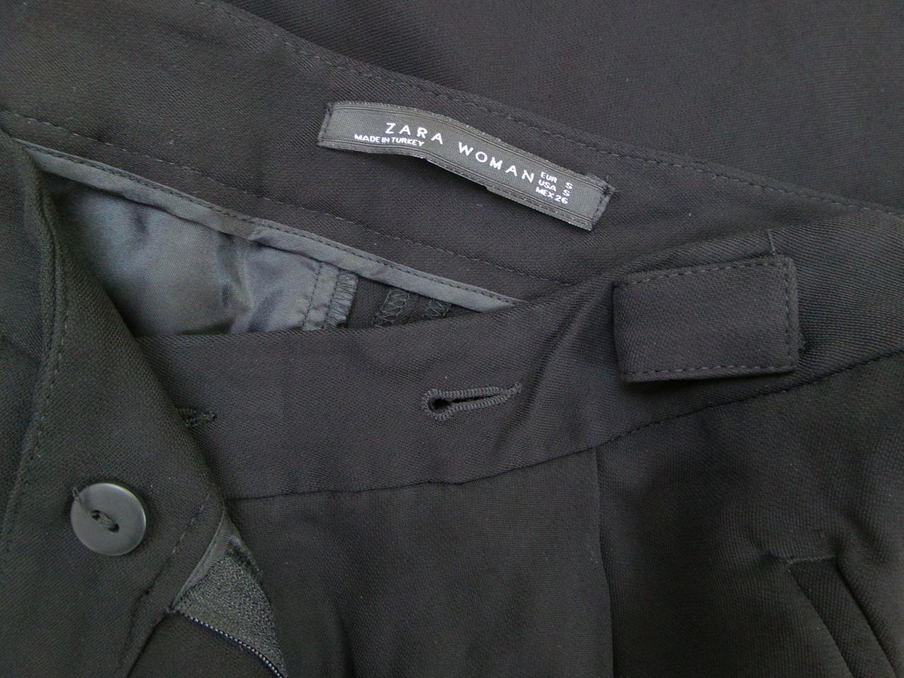 Zara Rozmiar S Kolor Czarny Spodnie Eleganckie