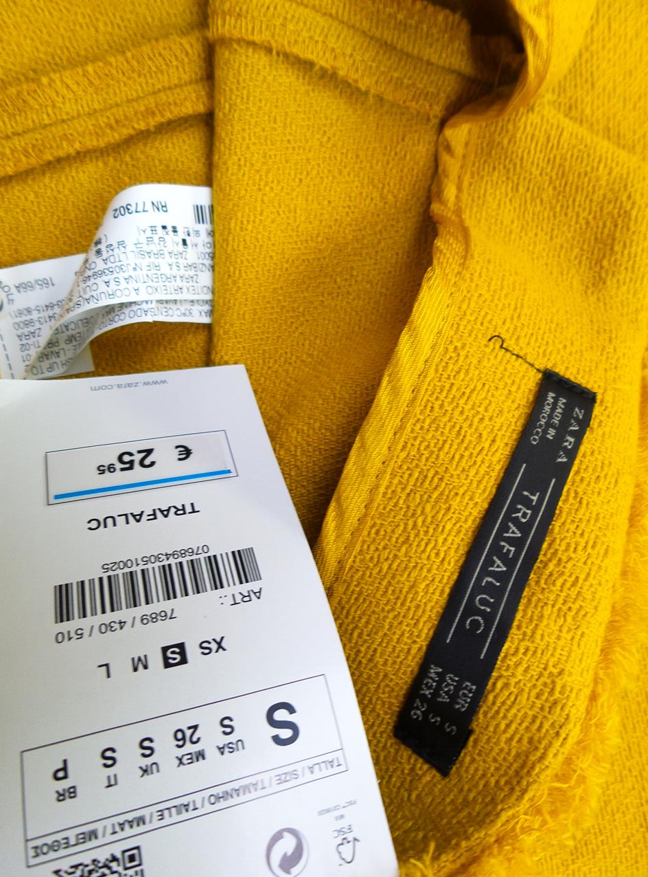 20171019_112628.jpg Zara TRF Rozmiar S Kolor Żółty Szorty Materiał Bawełna 100%