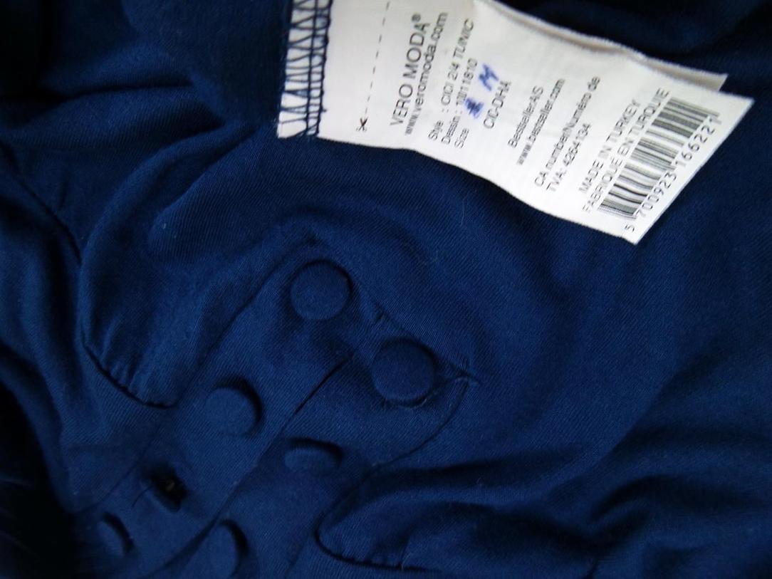 Vero moda Rozmiar M Kolor Granatowy W serek Sukienka Sheath Krótki rękaw Do Kolan Materiał Wiskoza 100% Vero moda Rozmiar M Kolor Granatowy W serek Sukienka Sheath Krótki rękaw Do Kolan Materiał Wiskoza 100%