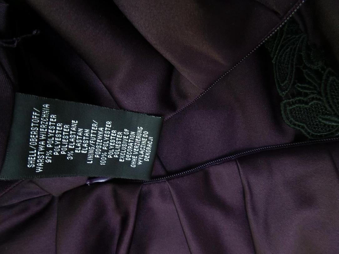 Sagi Chin for Maggy Boutique Rozmiar 34 Kolor Fioletowy Kwadratowy dekolt Suknia Balowa Sukienka Wieczorowa Bezrękawnik Do Kolan