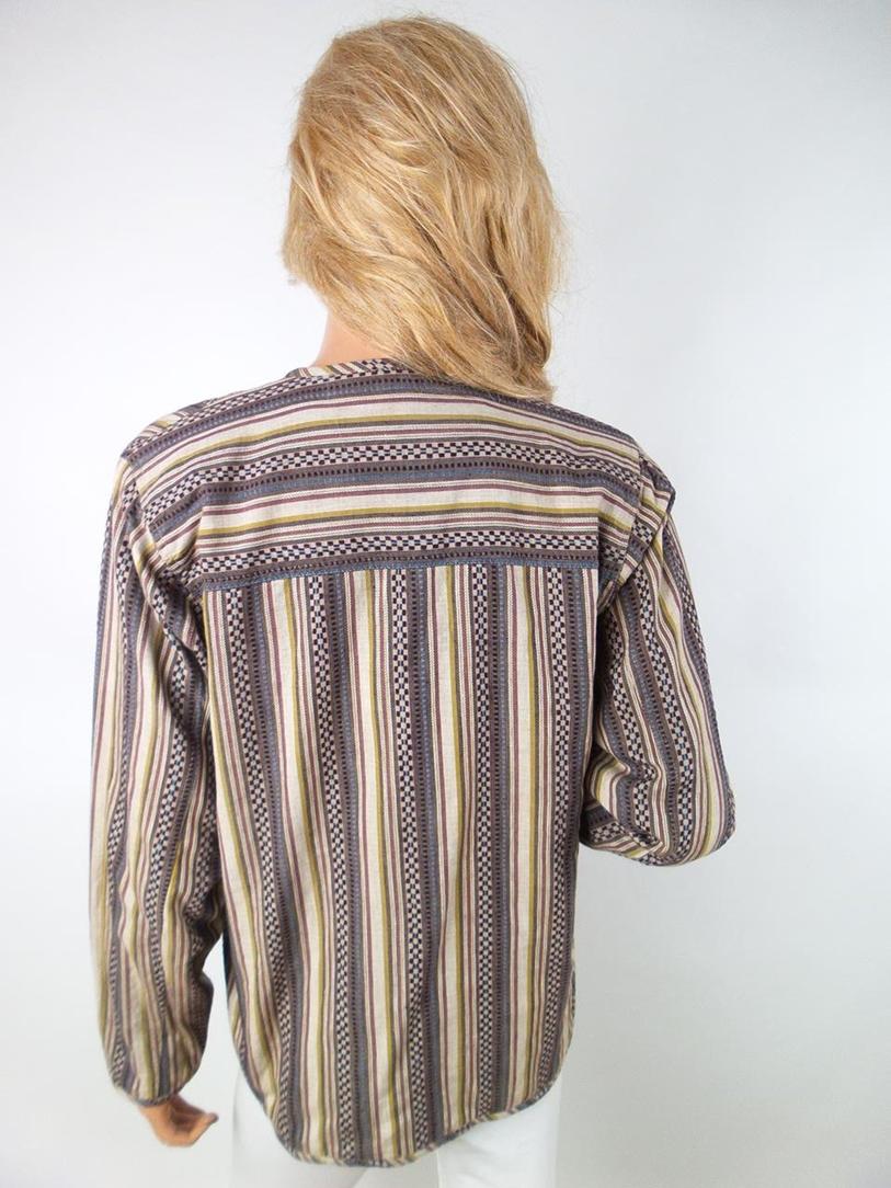 Indiska Rozmiar M Kolor Beżowy Crew Neck Długi Zapinany Kardigan Długi rękaw Materiał Bawełna 100% Cienka dzianina
