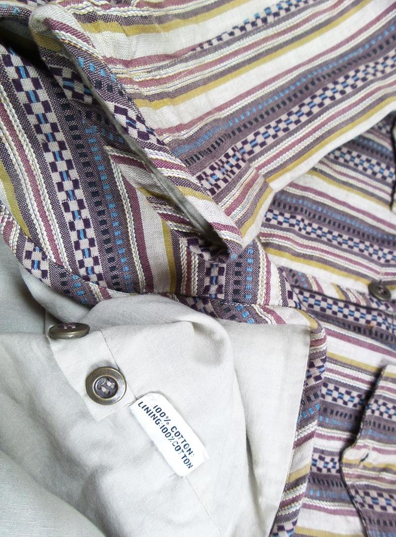 Indiska Rozmiar M Kolor Beżowy Crew Neck Długi Zapinany Kardigan Długi rękaw Materiał Bawełna 100% Cienka dzianina