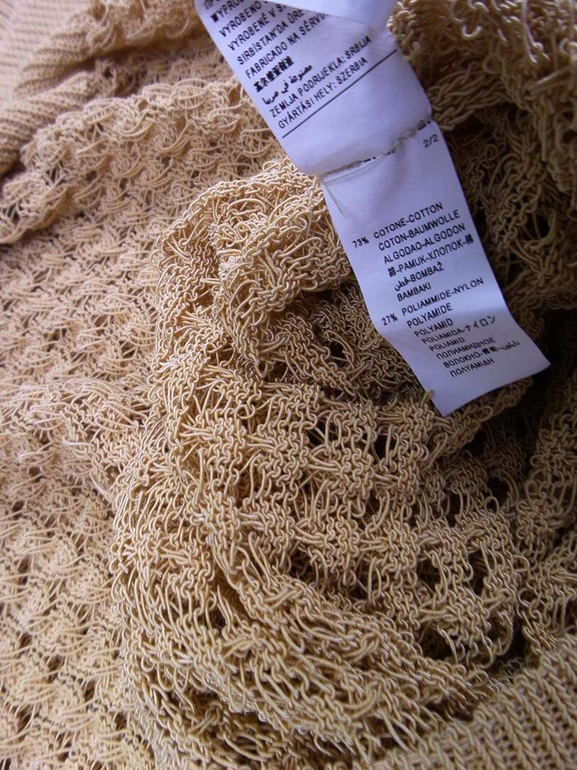 Benetton Rozmiar M Kolor Żółty Okrągły dekolt Tunika Bluzka Dzianina Rękaw 3/4 Materiał Bawełna Benetton Rozmiar M Kolor Żółty Okrągły dekolt Tunika Bluzka Dzianina Rękaw 3/4 Materiał Bawełna