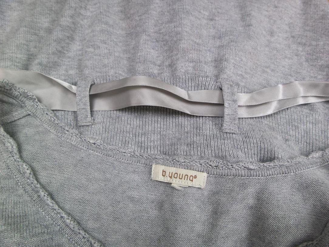 B.YOUNG Rozmiar L Kolor Szary W serek Tunika Bluzka Krótki rękaw Materiał Rayon B.YOUNG Rozmiar L Kolor Szary W serek Tunika Bluzka Krótki rękaw Materiał Rayon