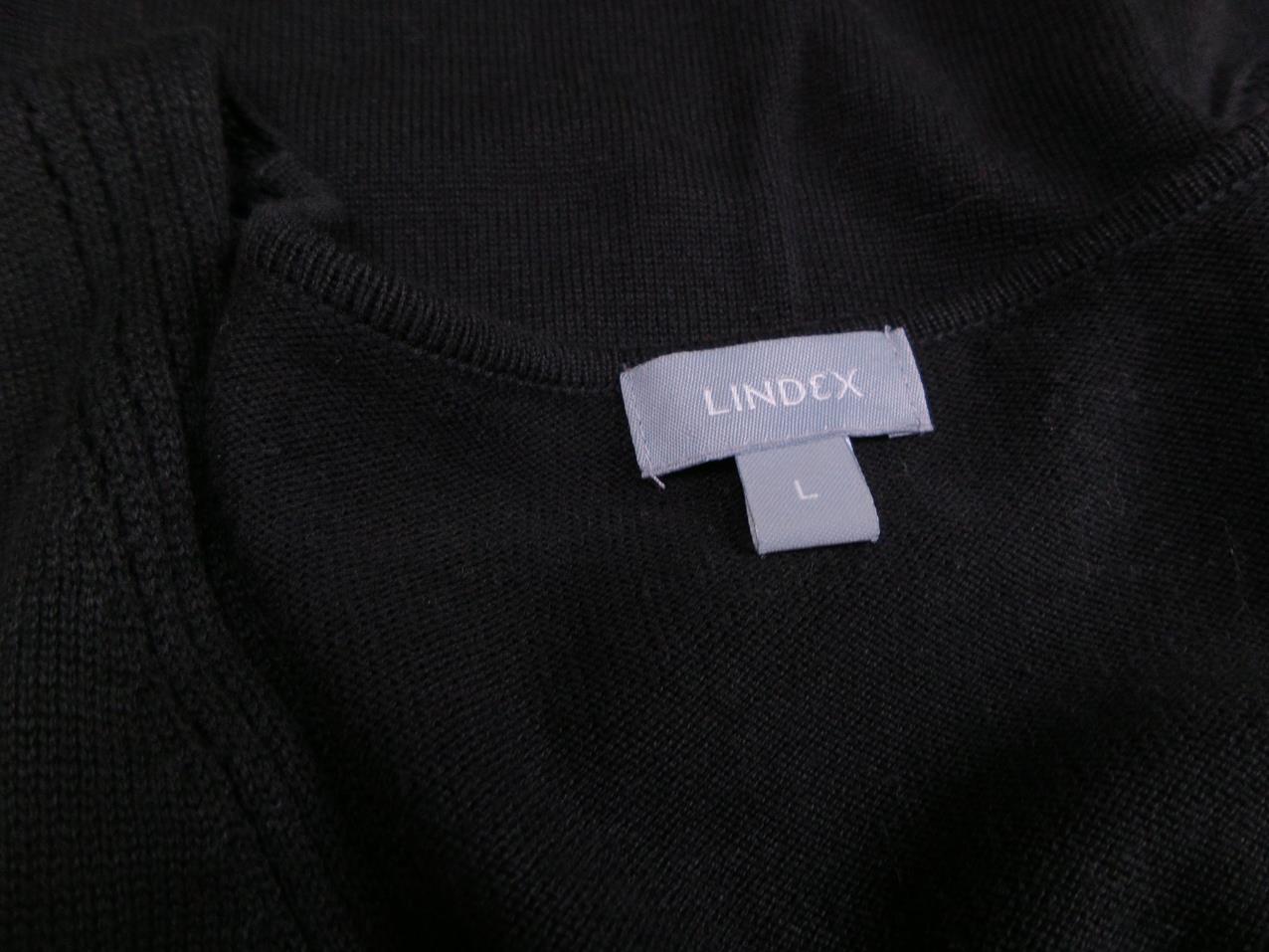 Lindex Rozmiar L Kolor Czarny Okrągły dekolt Sukienka Sweterkowa Rękaw 3/4 Midi Materiał Wiskoza Lindex Rozmiar L Kolor Czarny Okrągły dekolt Sukienka Sweterkowa Rękaw 3/4 Midi Materiał Wiskoza