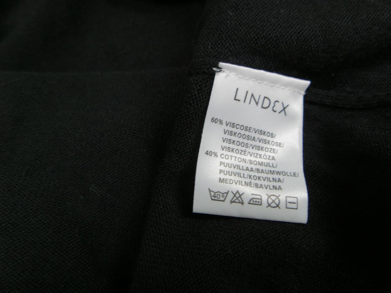 Lindex Rozmiar L Kolor Czarny Okrągły dekolt Sukienka Sweterkowa Rękaw 3/4 Midi Materiał Wiskoza Lindex Rozmiar L Kolor Czarny Okrągły dekolt Sukienka Sweterkowa Rękaw 3/4 Midi Materiał Wiskoza