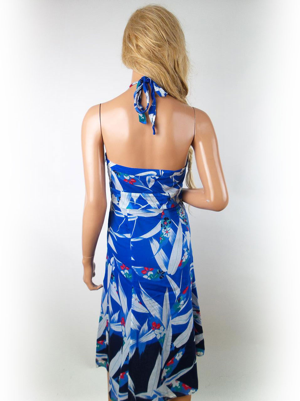 Monsoon Rozmiar 38 Kolor Granatowy Halter Sukienka Letnia Bezrękawnik Midi Materiał Bawełna Monsoon Rozmiar 38 Kolor Granatowy Halter Sukienka Letnia Bezrękawnik Midi Materiał Bawełna
