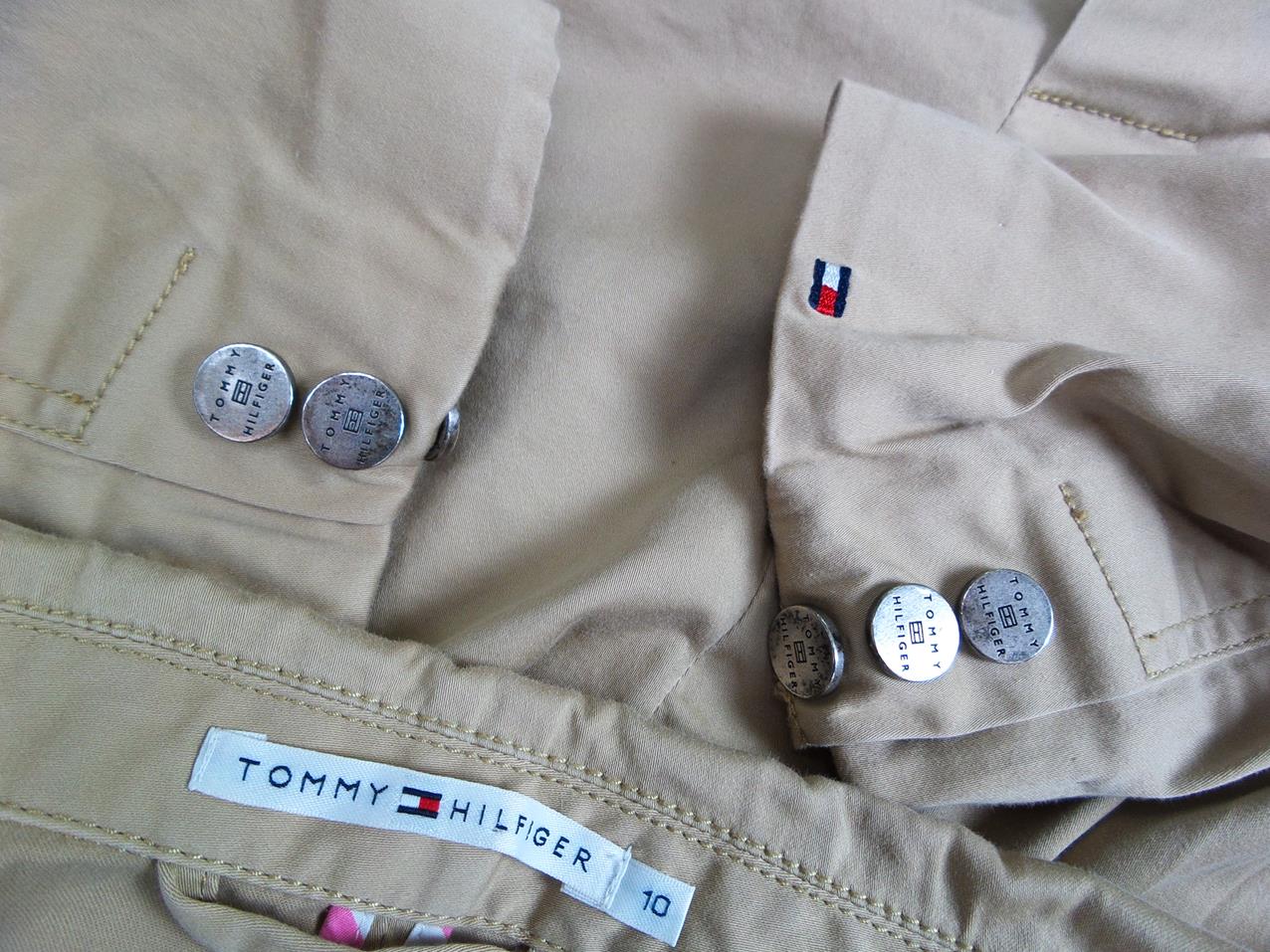 20171110_115809.jpg Tommy hilfiger Rozmiar 10 (38) Kolor Beżowy Kołnierz Żakiet z zapięciem Długi rękaw Materiał Bawełna
