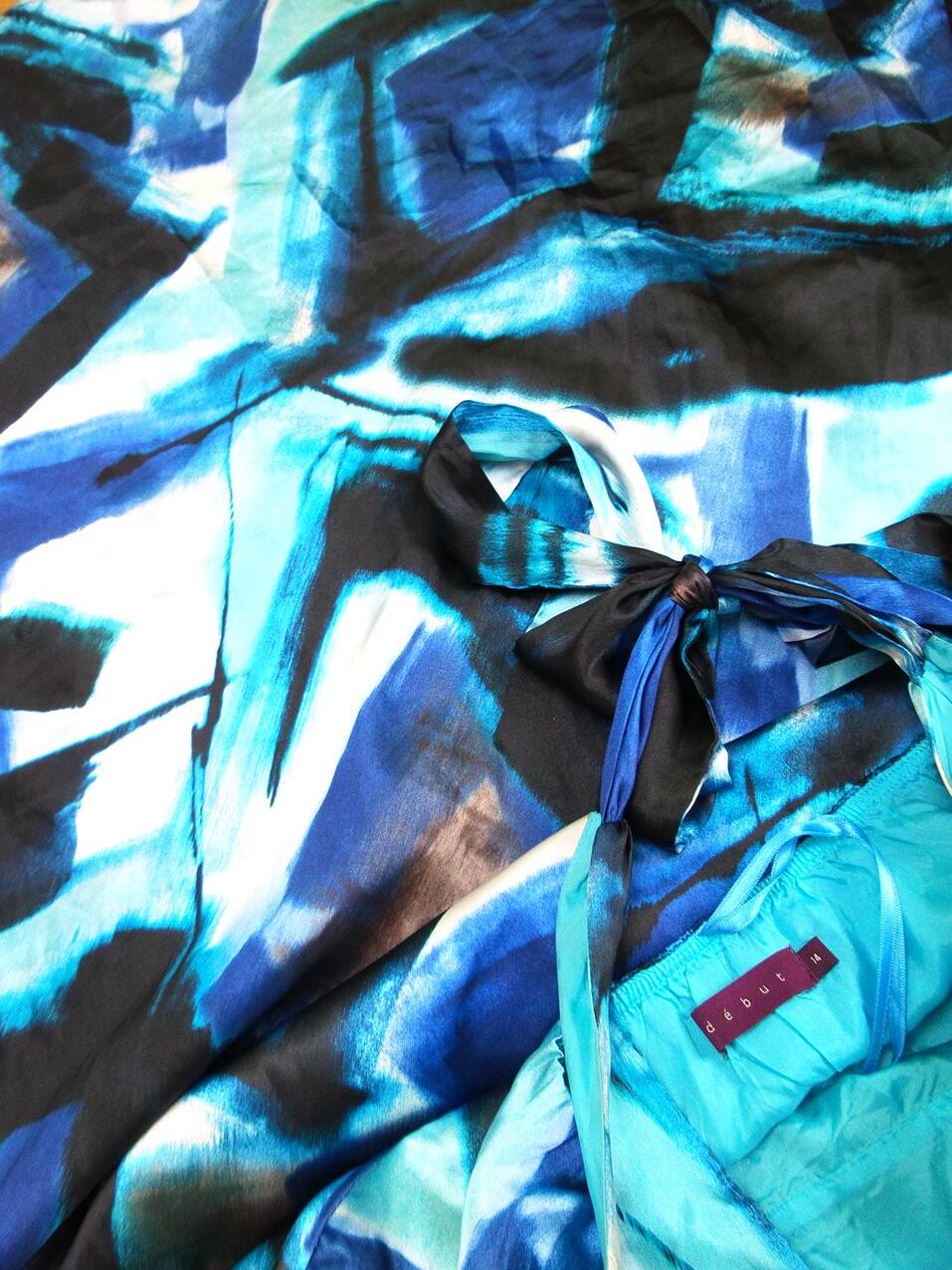 Debut Rozmiar 14 (42) Kolor Granatowy Halter Sukienka Maxi Bezrękawnik Długa Debut Rozmiar 14 (42) Kolor Granatowy Halter Sukienka Maxi Bezrękawnik Długa