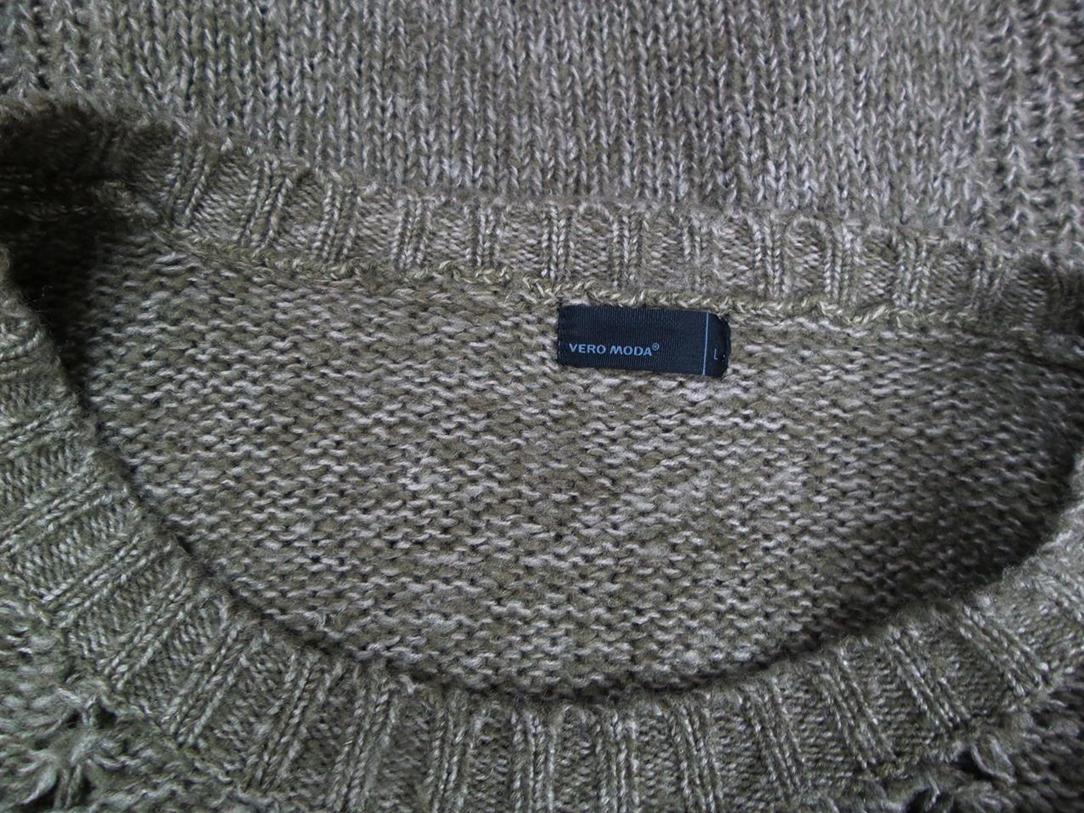 Vero moda Rozmiar L Kolor Brązowy Okrągły dekolt Tunika Bluzka Dzianina Długi rękaw Vero moda Rozmiar L Kolor Brązowy Okrągły dekolt Tunika Bluzka Dzianina Długi rękaw