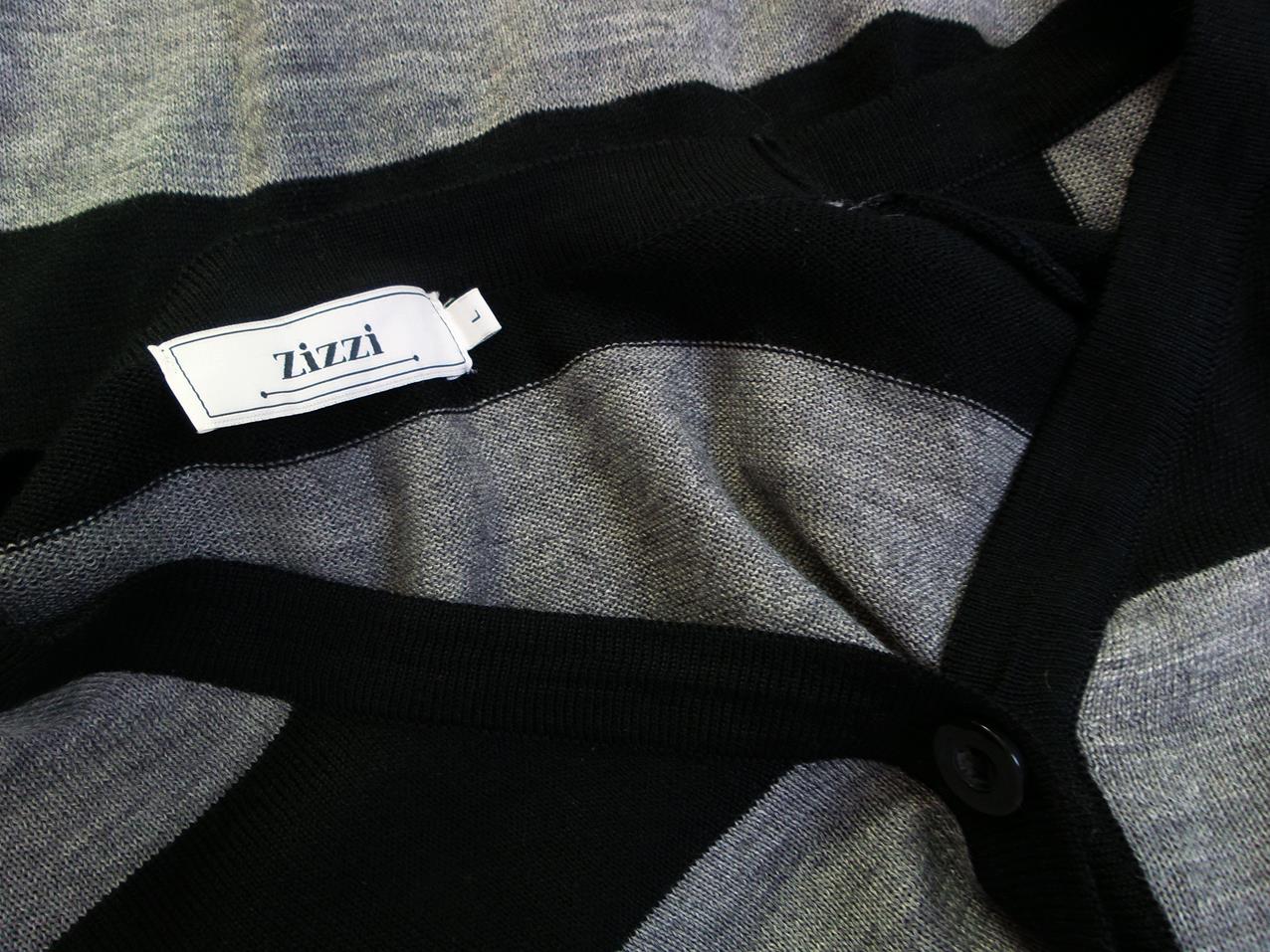 Zizzi Rozmiar L Kolor Czarny W serek Długi Zapinany Kardigan Długi rękaw Materiał Akryl Cienka dzianina